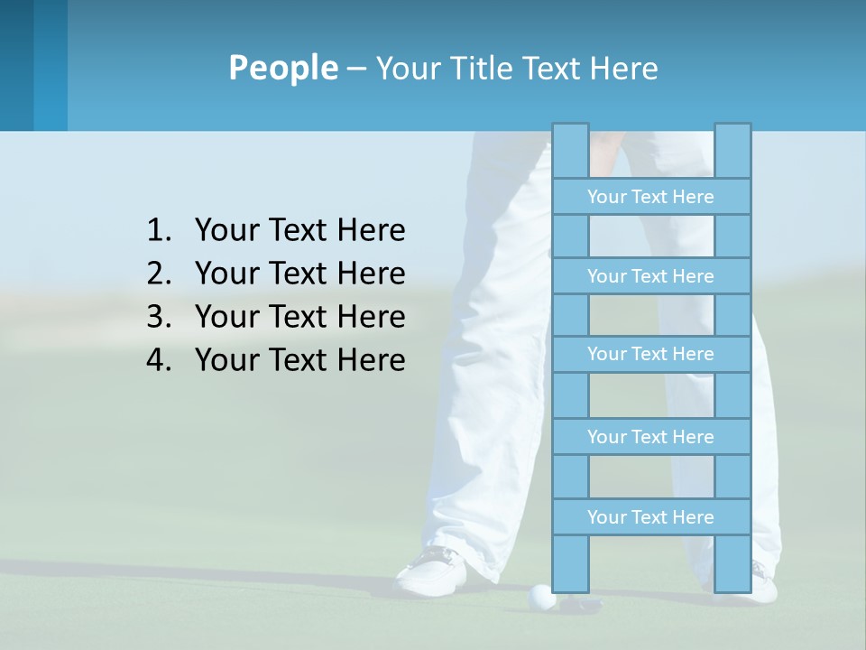 A Man Putting A Golf Ball On The Green PowerPoint Template