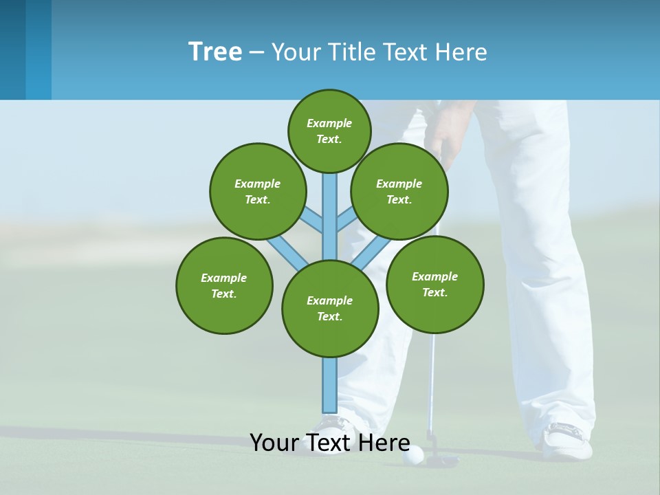 A Man Putting A Golf Ball On The Green PowerPoint Template