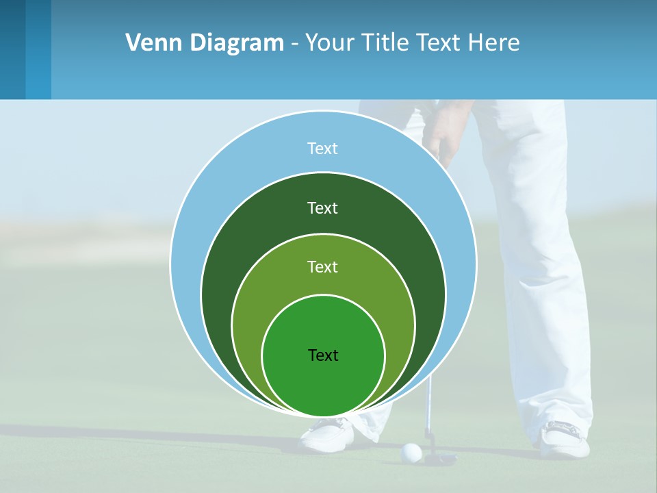 A Man Putting A Golf Ball On The Green PowerPoint Template