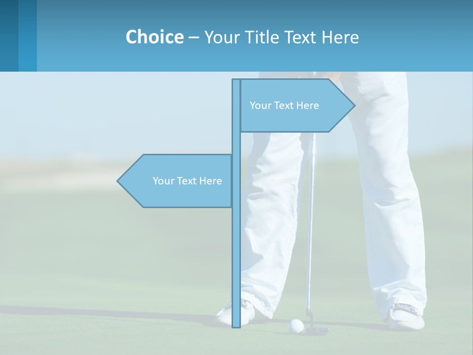 A Man Putting A Golf Ball On The Green PowerPoint Template