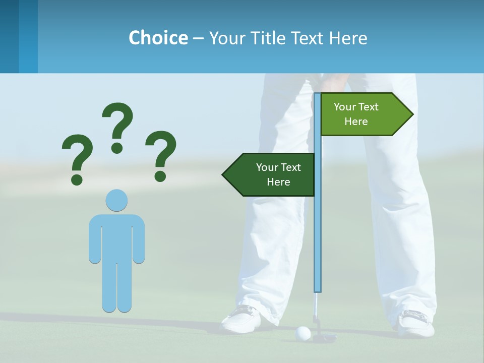 A Man Putting A Golf Ball On The Green PowerPoint Template