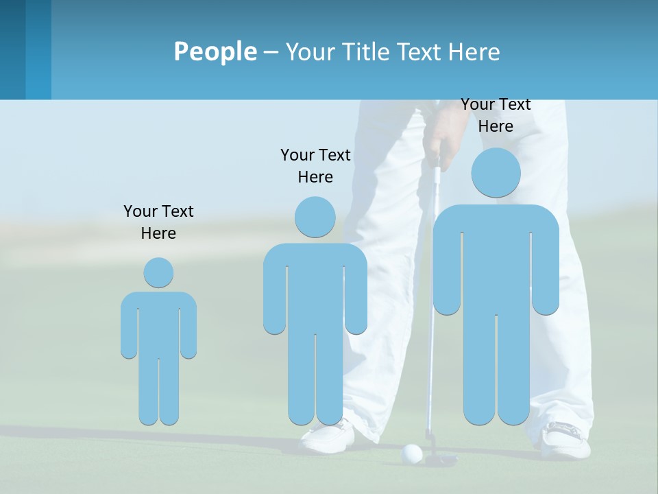 A Man Putting A Golf Ball On The Green PowerPoint Template