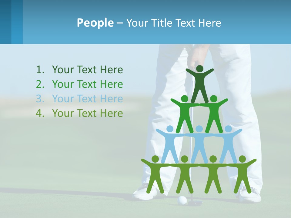 A Man Putting A Golf Ball On The Green PowerPoint Template