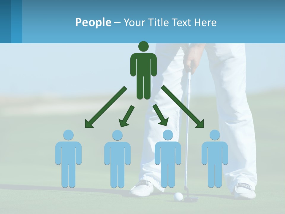 A Man Putting A Golf Ball On The Green PowerPoint Template