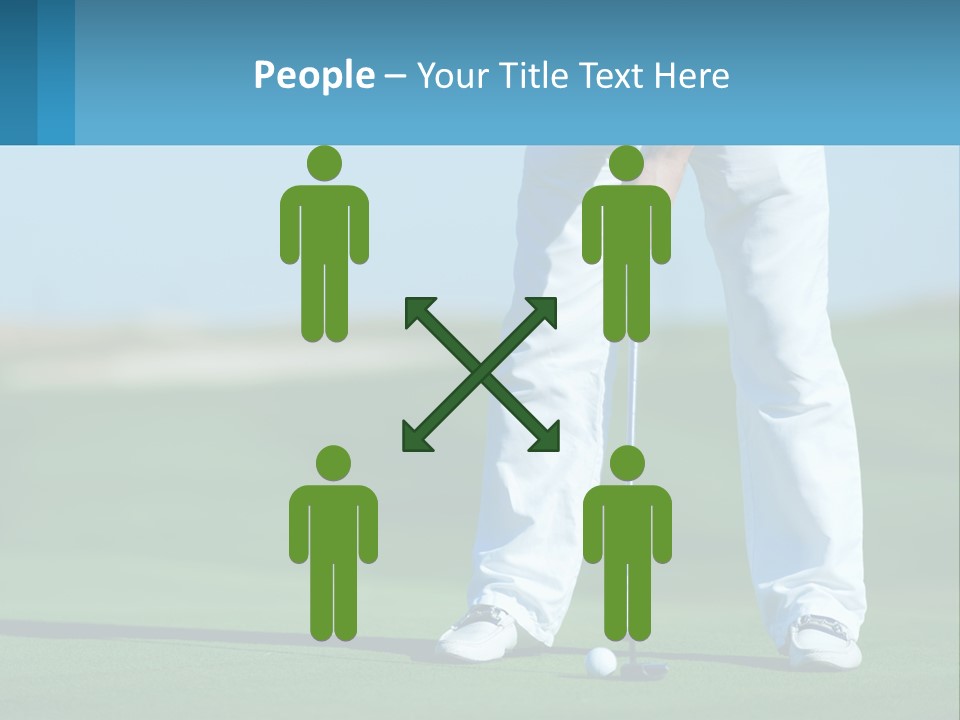 A Man Putting A Golf Ball On The Green PowerPoint Template