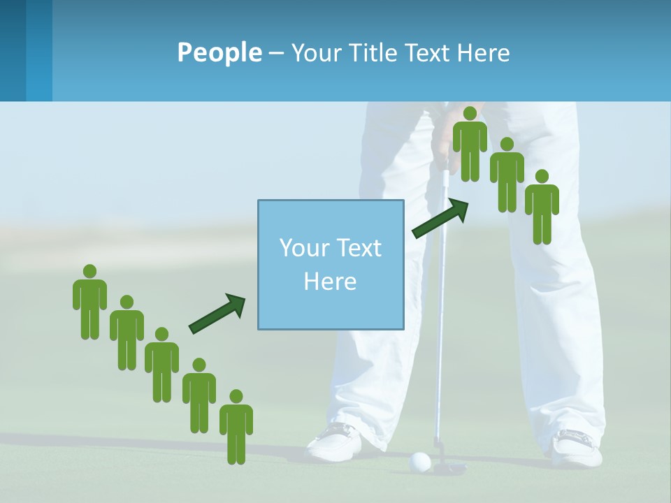 A Man Putting A Golf Ball On The Green PowerPoint Template