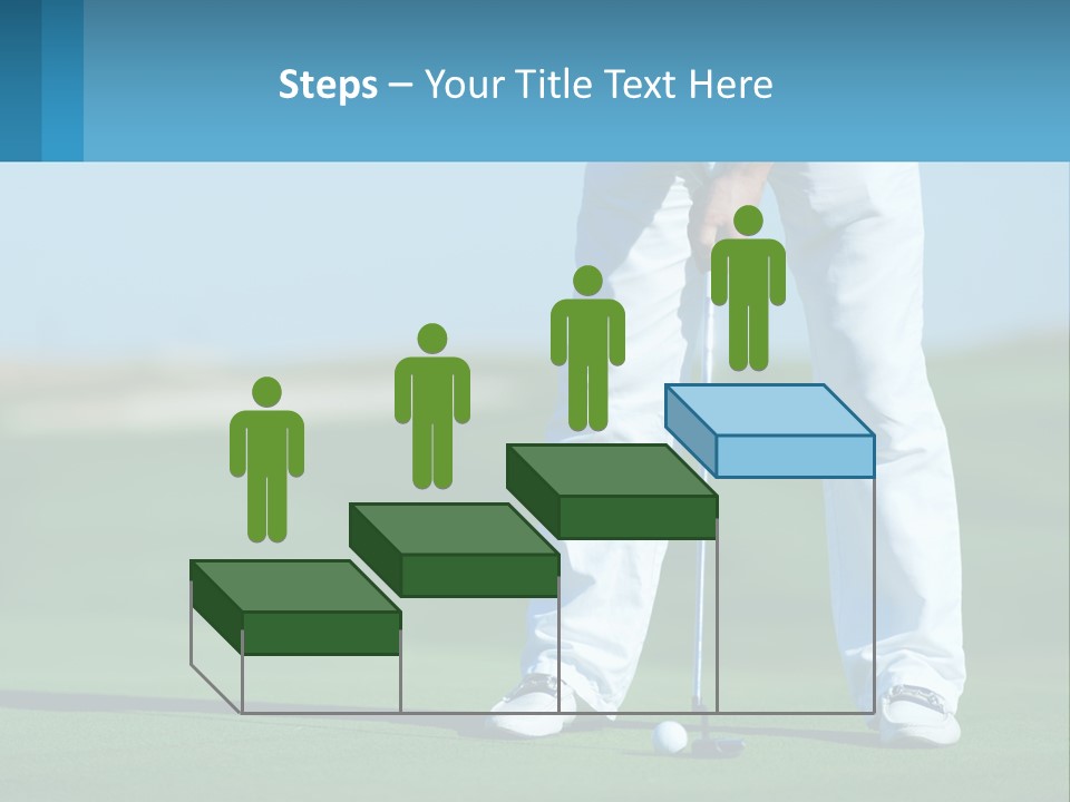 A Man Putting A Golf Ball On The Green PowerPoint Template