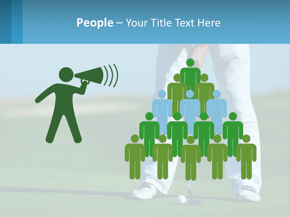 A Man Putting A Golf Ball On The Green PowerPoint Template