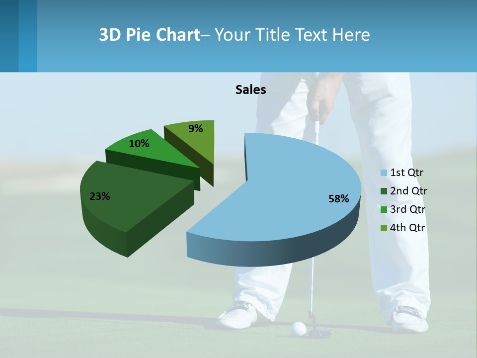 A Man Putting A Golf Ball On The Green PowerPoint Template