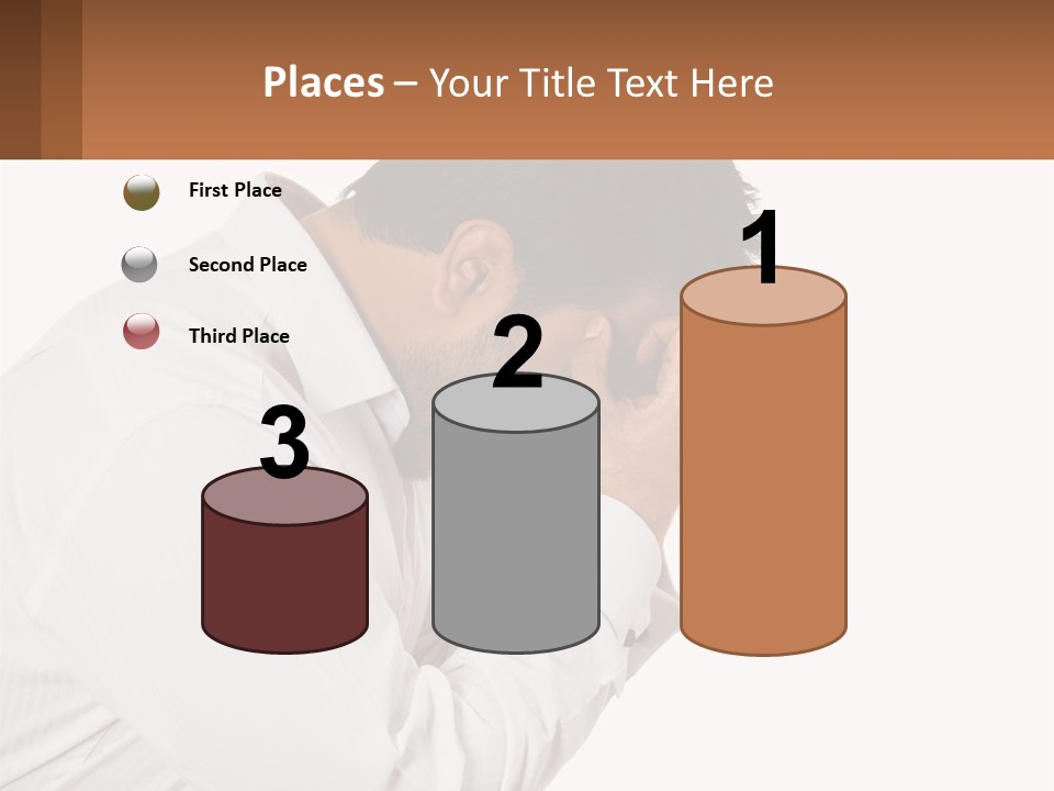 A Man Holding His Head In His Hands PowerPoint Template