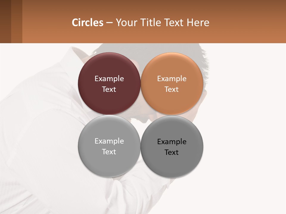 A Man Holding His Head In His Hands PowerPoint Template