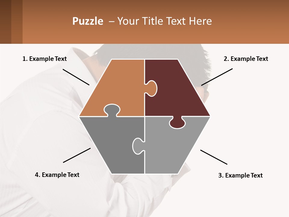 A Man Holding His Head In His Hands PowerPoint Template