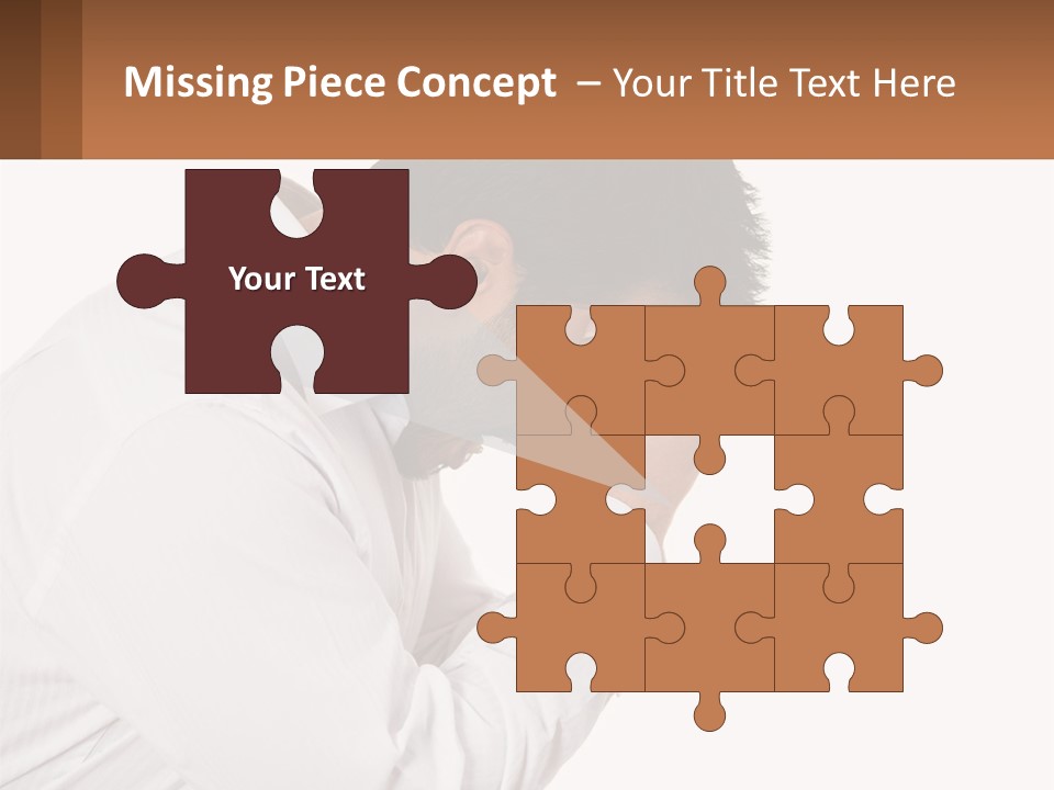 A Man Holding His Head In His Hands PowerPoint Template