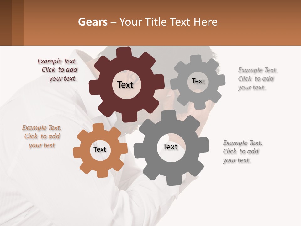 A Man Holding His Head In His Hands PowerPoint Template