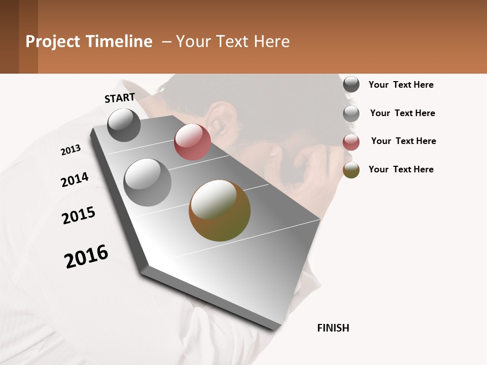 A Man Holding His Head In His Hands PowerPoint Template