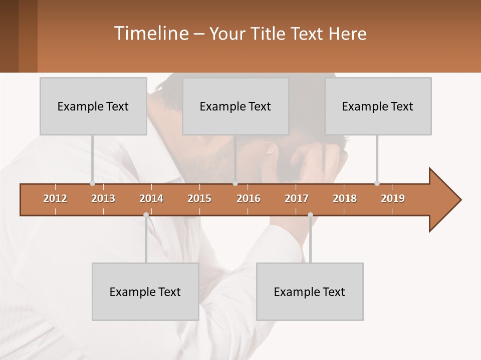 A Man Holding His Head In His Hands PowerPoint Template