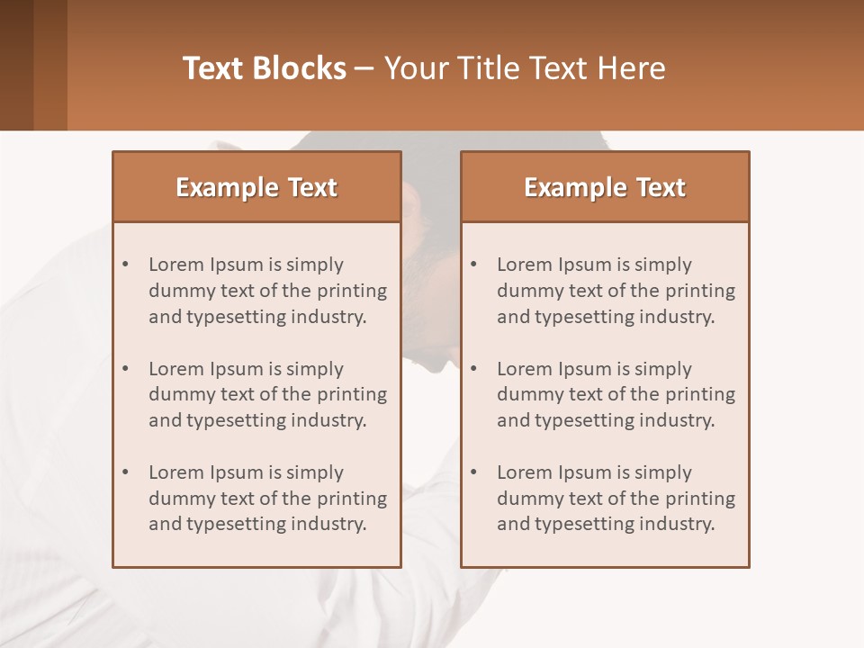 A Man Holding His Head In His Hands PowerPoint Template