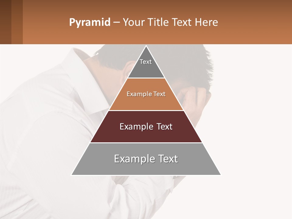 A Man Holding His Head In His Hands PowerPoint Template