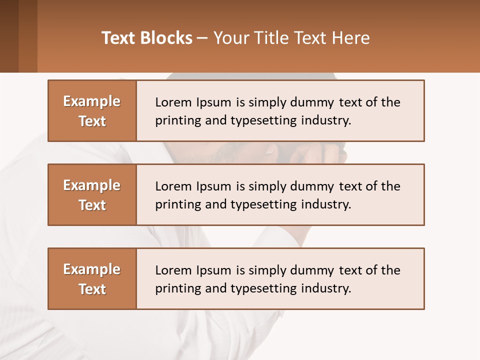 A Man Holding His Head In His Hands PowerPoint Template