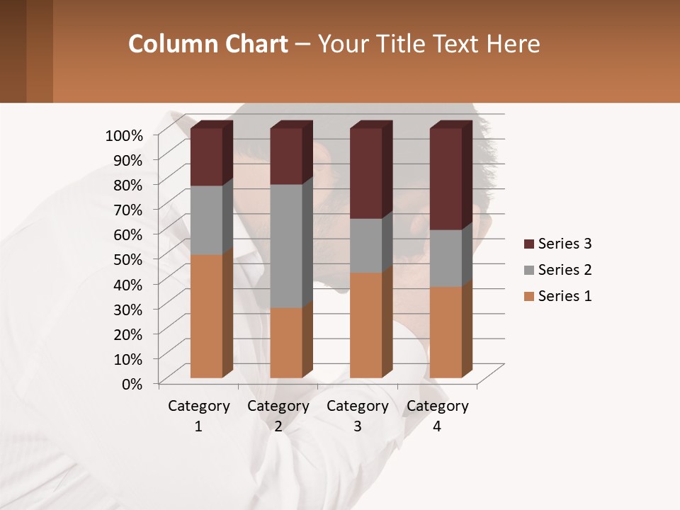 A Man Holding His Head In His Hands PowerPoint Template