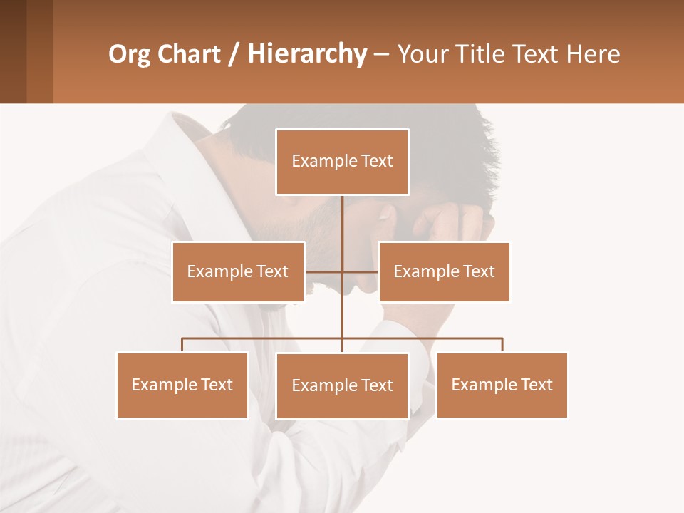 A Man Holding His Head In His Hands PowerPoint Template