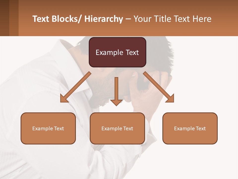 A Man Holding His Head In His Hands PowerPoint Template