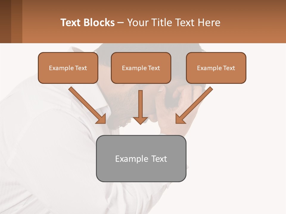 A Man Holding His Head In His Hands PowerPoint Template