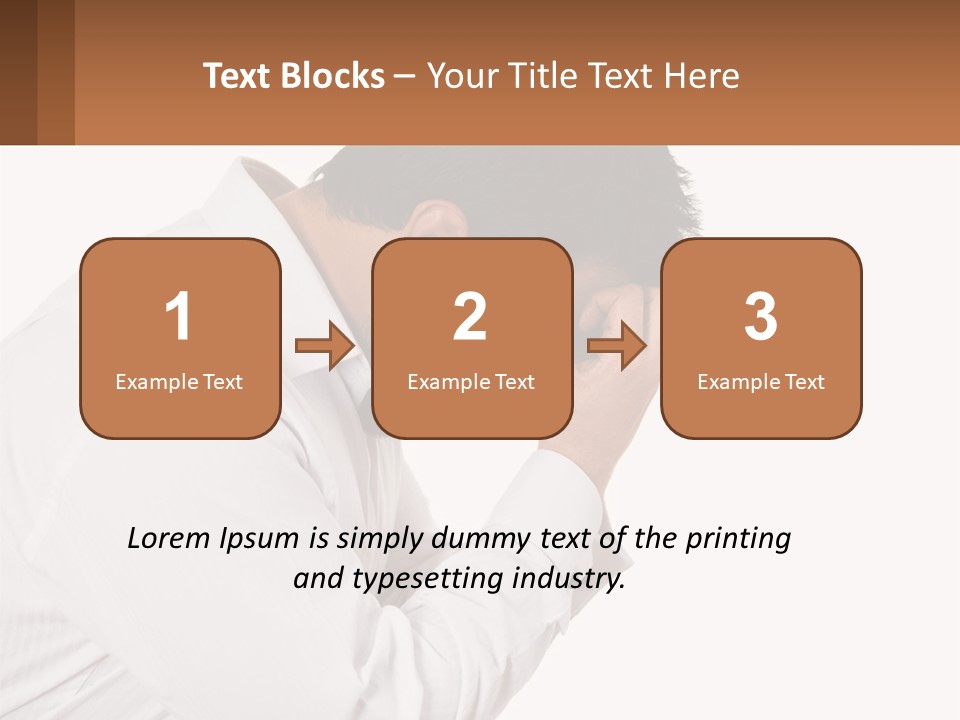 A Man Holding His Head In His Hands PowerPoint Template
