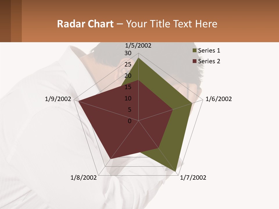 A Man Holding His Head In His Hands PowerPoint Template