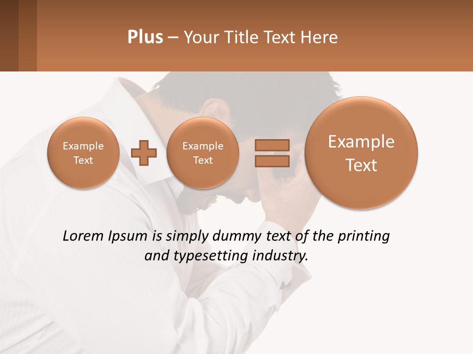 A Man Holding His Head In His Hands PowerPoint Template