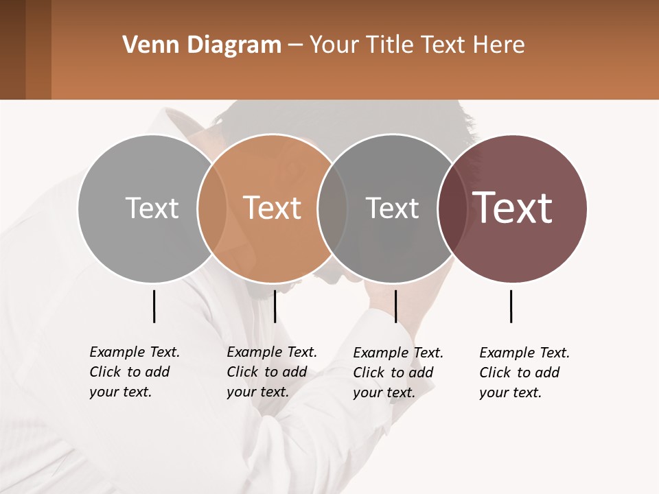 A Man Holding His Head In His Hands PowerPoint Template