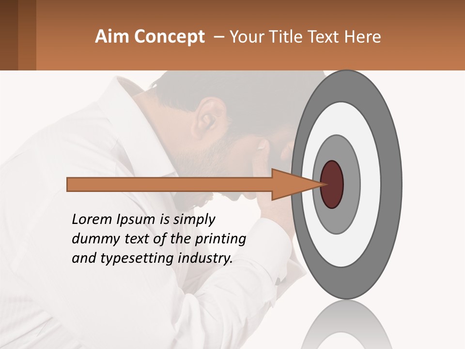 A Man Holding His Head In His Hands PowerPoint Template