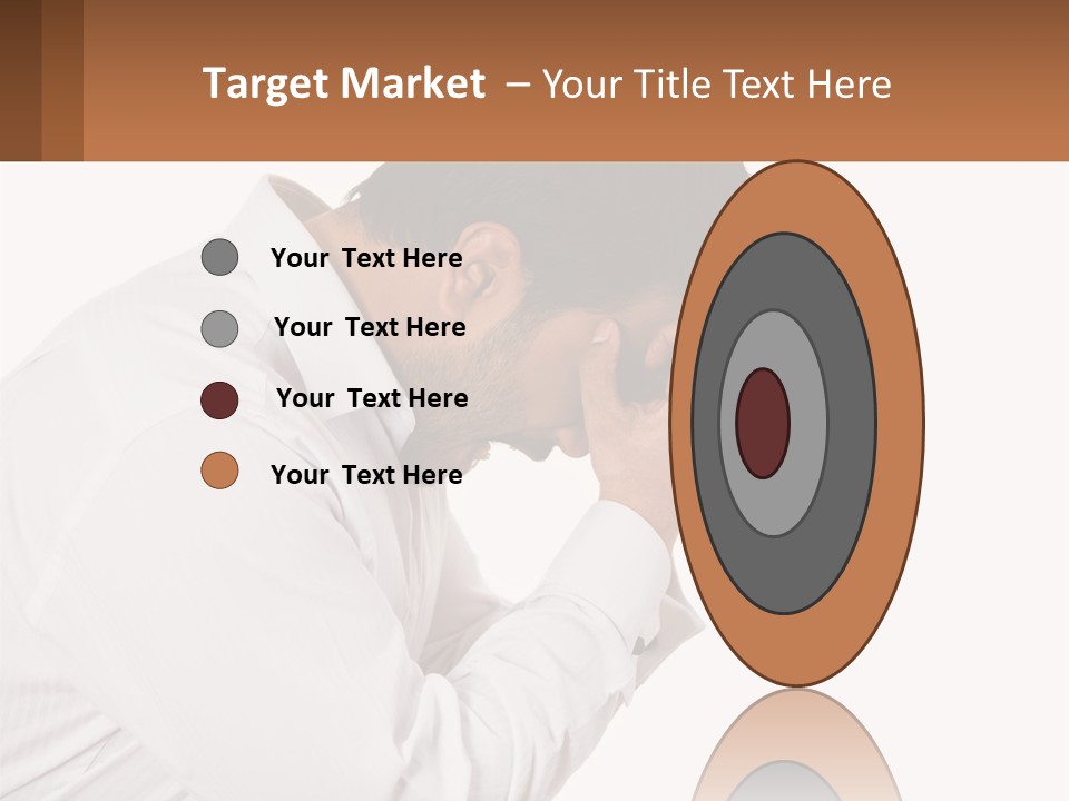 A Man Holding His Head In His Hands PowerPoint Template