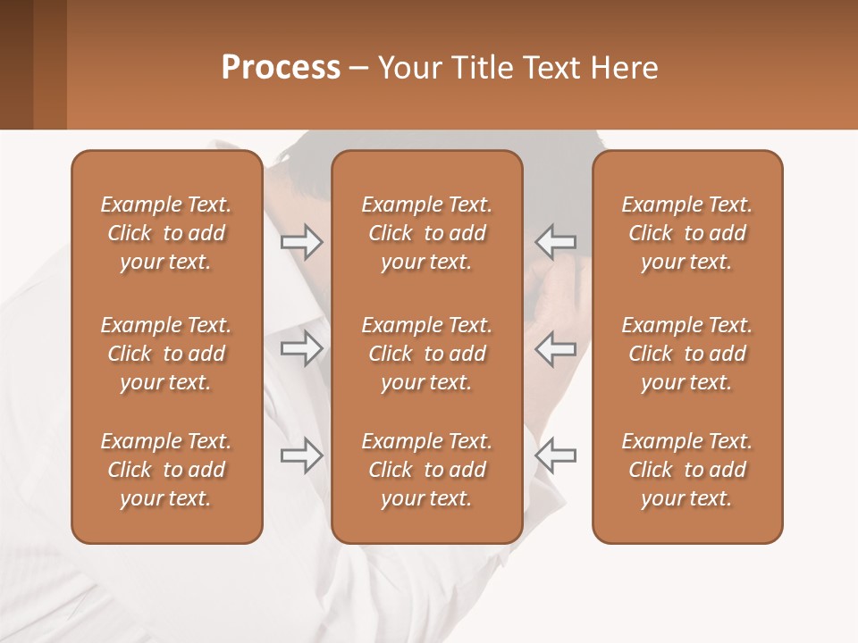 A Man Holding His Head In His Hands PowerPoint Template