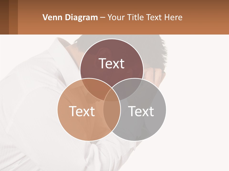 A Man Holding His Head In His Hands PowerPoint Template