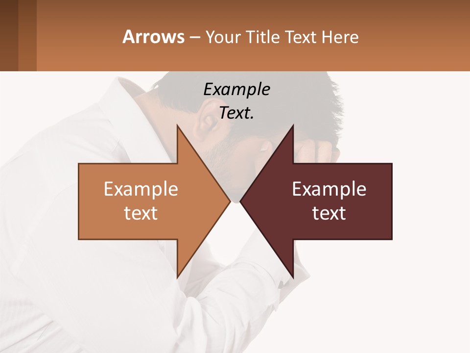 A Man Holding His Head In His Hands PowerPoint Template