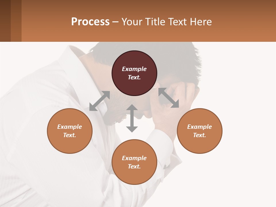 A Man Holding His Head In His Hands PowerPoint Template