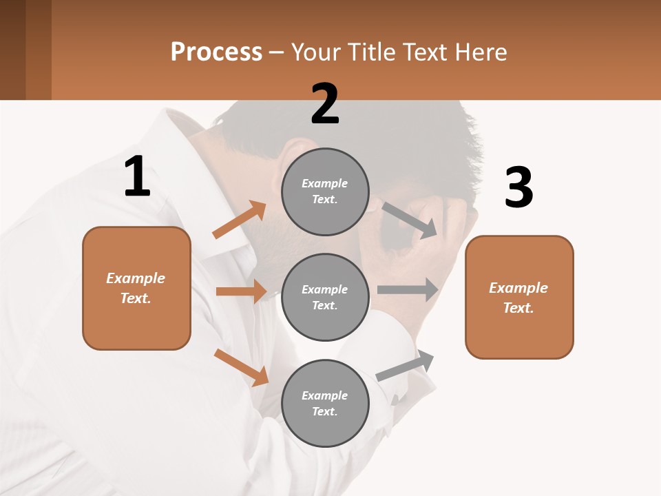 A Man Holding His Head In His Hands PowerPoint Template