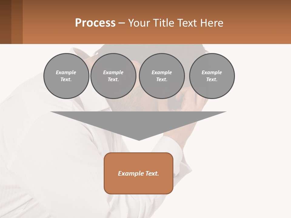 A Man Holding His Head In His Hands PowerPoint Template