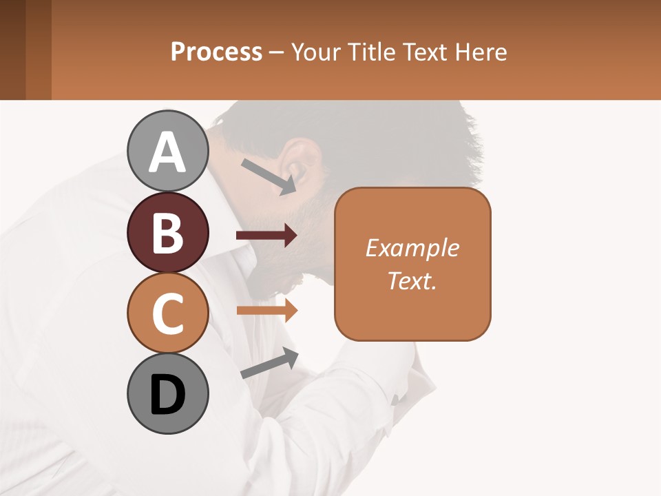 A Man Holding His Head In His Hands PowerPoint Template