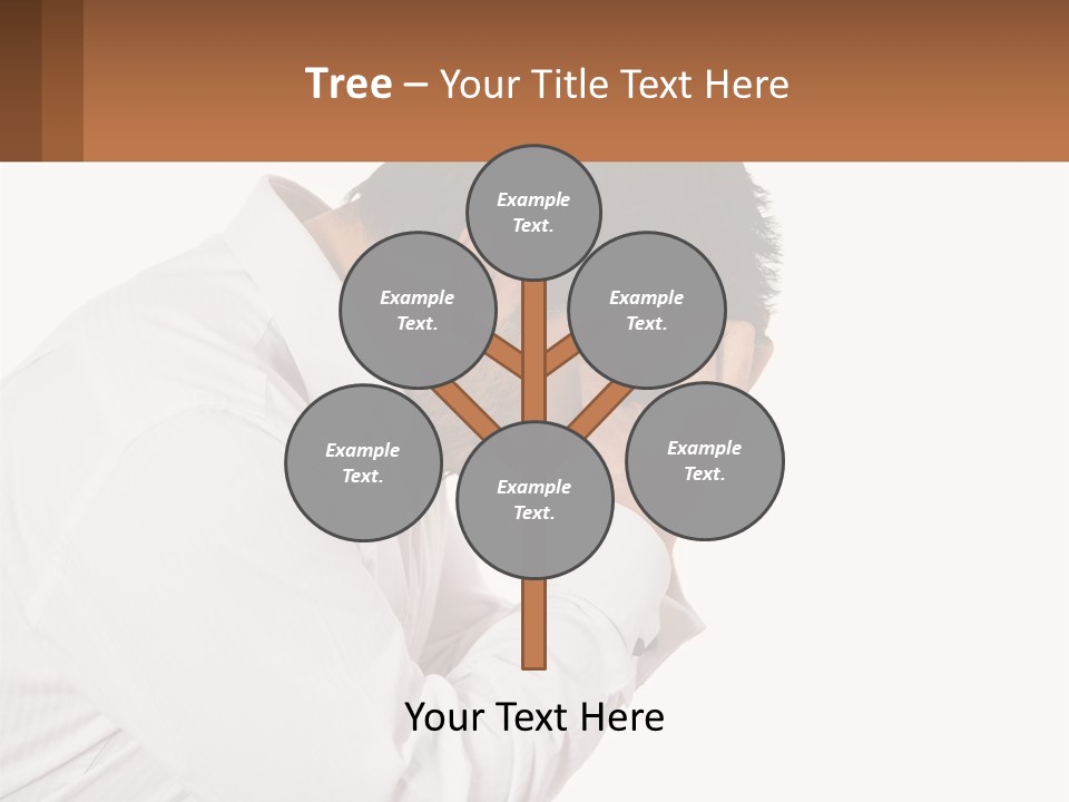 A Man Holding His Head In His Hands PowerPoint Template