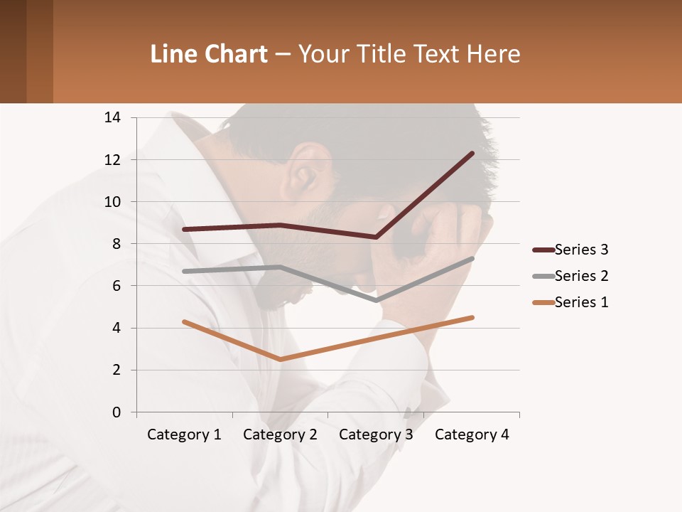 A Man Holding His Head In His Hands PowerPoint Template
