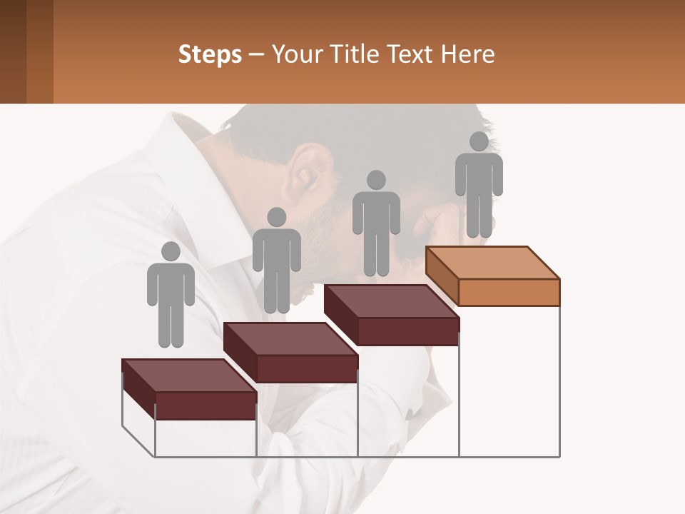 A Man Holding His Head In His Hands PowerPoint Template