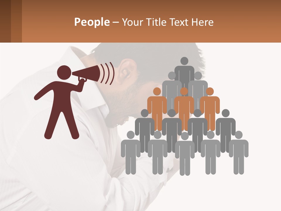 A Man Holding His Head In His Hands PowerPoint Template