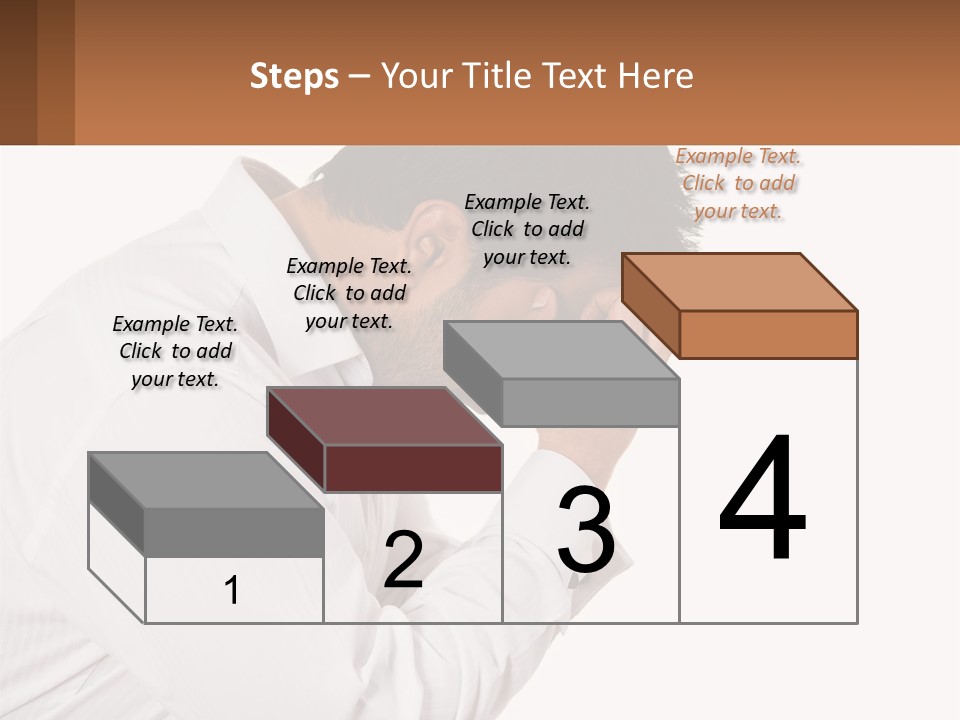 A Man Holding His Head In His Hands PowerPoint Template