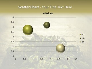 A Metal Bowl Filled With Green Leaves On Top Of A Table PowerPoint Template