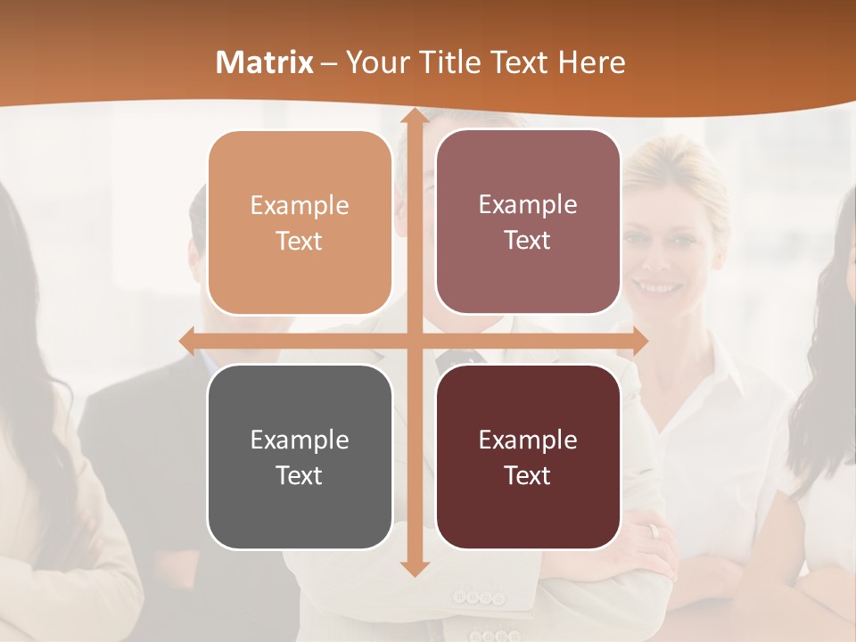 A Group Of People Standing In Front Of A Window PowerPoint Template