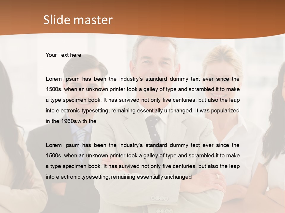 A Group Of People Standing In Front Of A Window PowerPoint Template