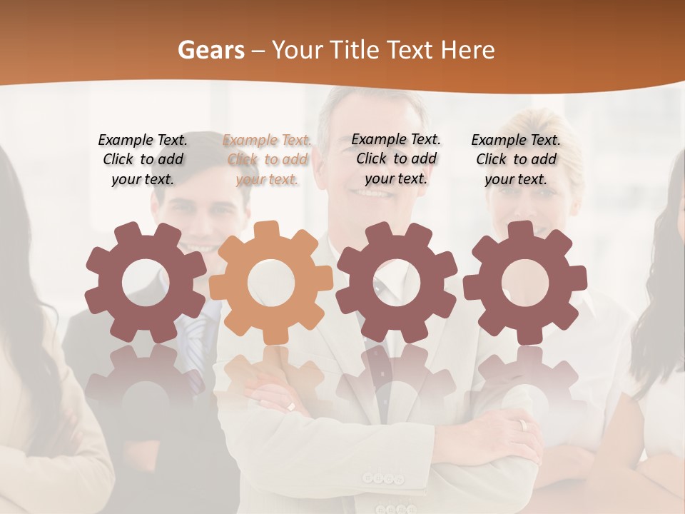 A Group Of People Standing In Front Of A Window PowerPoint Template