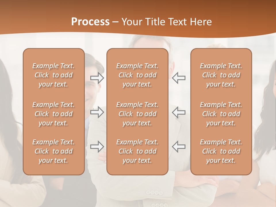 A Group Of People Standing In Front Of A Window PowerPoint Template